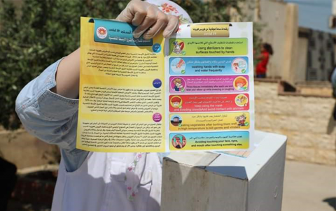 منظمة شمس للتأهيل والتنمية توزع سلات وقار  على نازحي مدينة راس العين