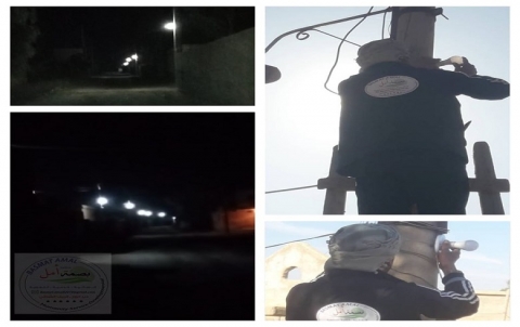 إنارة حي من أحياء قرية غرانيج