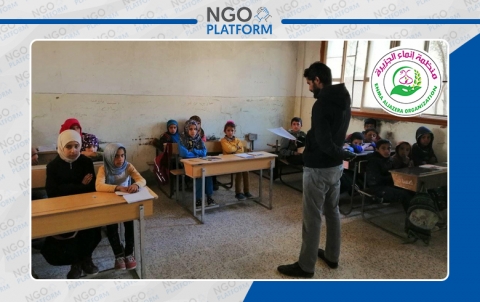 جانب من زيارة منظمة إنماء الجزيرة