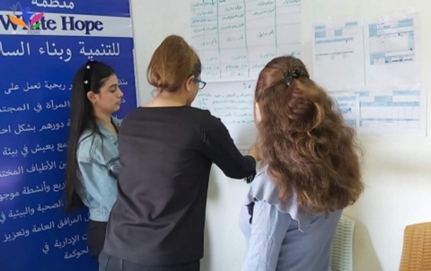#White_Hope Organization organized  training sessions on #Logistics_ management in non-profit organizations within the “Together We Can” initiative in the city of #Qamishli.