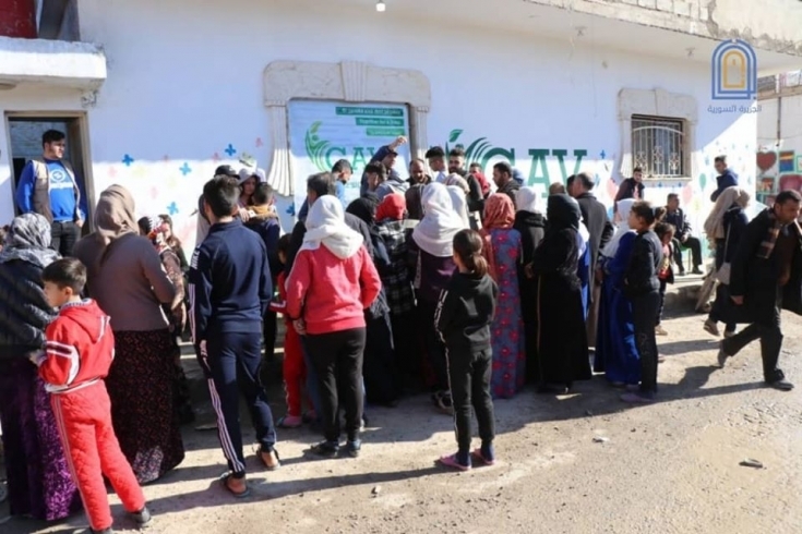 توزيع المساعدات على نازحي رأس العين / سري كانيه وتل تمر