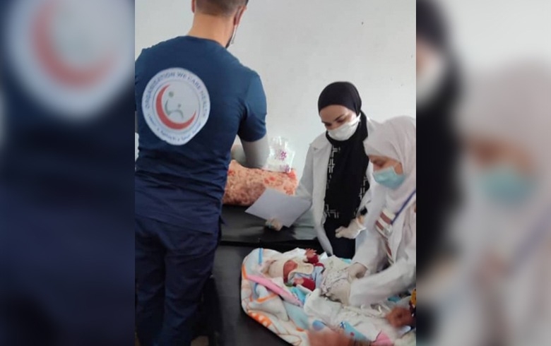 The mobile team visits the village of Zarkan, in the countryside of Hasakah